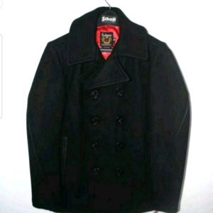 Schott NYC Pwa Coat Leather Accents